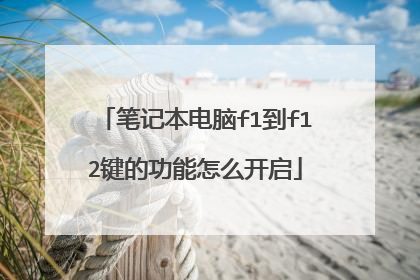 笔记本电脑f1到f12键的功能怎么开启
