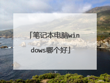 笔记本电脑windows哪个好