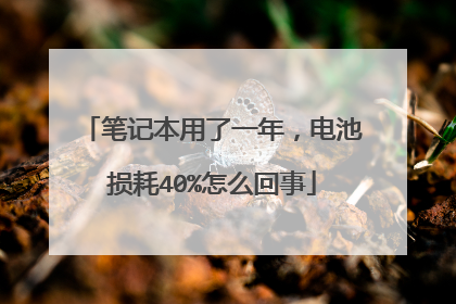 笔记本用了一年,电池损耗40%怎么回事