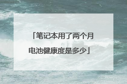 笔记本用了两个月电池健康度是多少