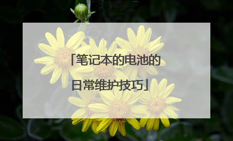 笔记本的电池的日常维护技巧