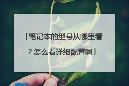 笔记本的型号从哪里看?怎么看详细配置啊
