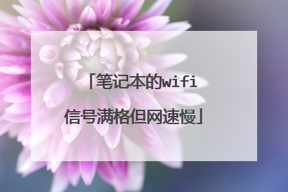 笔记本的wifi信号满格但网速慢
