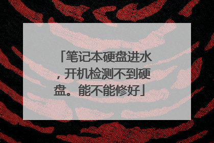 笔记本硬盘进水,开机检测不到硬盘。能不能修好