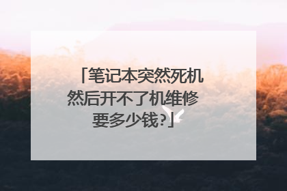 笔记本突然死机然后开不了机维修要多少钱?