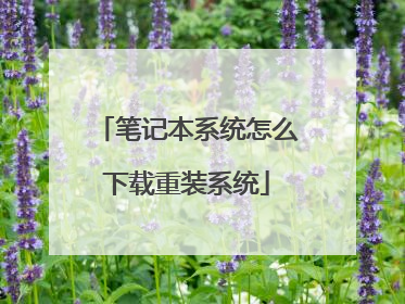 笔记本系统怎么下载重装系统