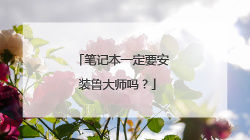 笔记本一定要安装鲁大师吗？