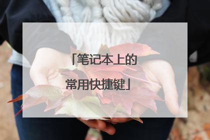 笔记本上的常用快捷键