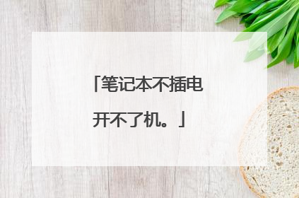 笔记本不插电开不了机。