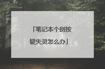 笔记本个别按键失灵怎么办