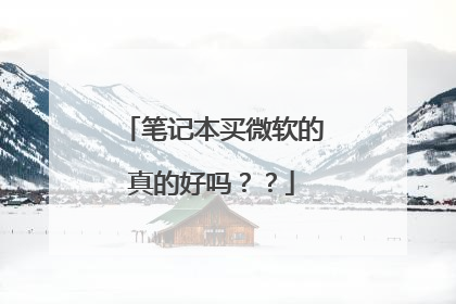 笔记本买微软的真的好吗??