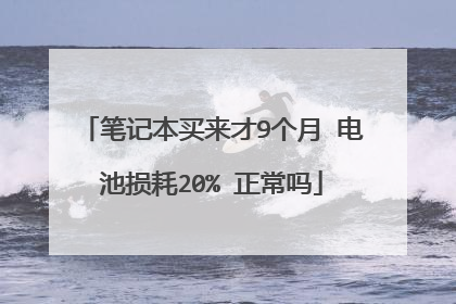 笔记本买来才9个月 电池损耗20% 正常吗