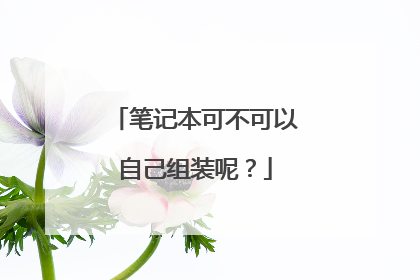 笔记本可不可以自己组装呢?