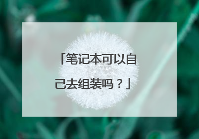 笔记本可以自己去组装吗？