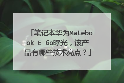 笔记本华为Matebook E Go曝光，该产品有哪些技术亮点？