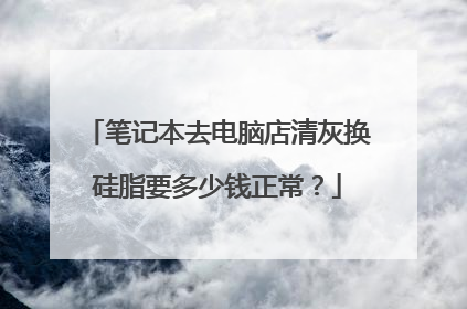 笔记本去电脑店清灰换硅脂要多少钱正常？