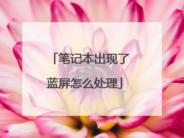 笔记本出现了蓝屏怎么处理