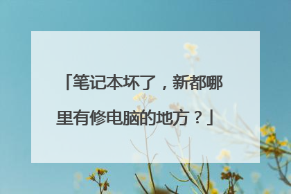 笔记本坏了,新都哪里有修电脑的地方?