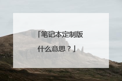 笔记本定制版什么意思?