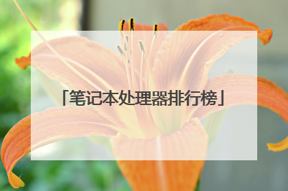 笔记本处理器排行榜