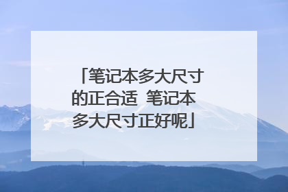 笔记本多大尺寸的正合适 笔记本多大尺寸正好呢