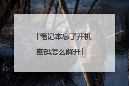 笔记本忘了开机密码怎么解开