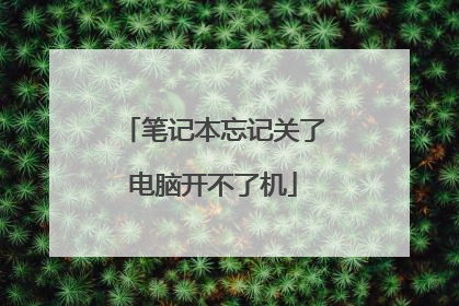笔记本忘记关了电脑开不了机