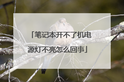 笔记本开不了机电源灯不亮怎么回事