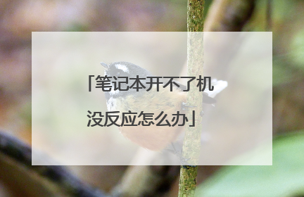 笔记本开不了机没反应怎么办