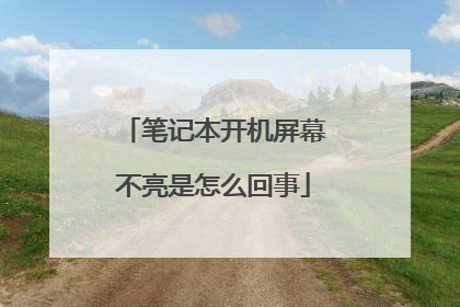 笔记本开机屏幕不亮是怎么回事
