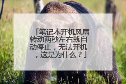 笔记本开机风扇转动两秒左右就自动停止,无法开机,这是为什么?