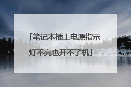 笔记本插上电源指示灯不亮也开不了机