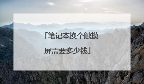 笔记本换个触摸屏需要多少钱