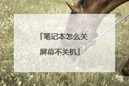 笔记本怎么关屏幕不关机