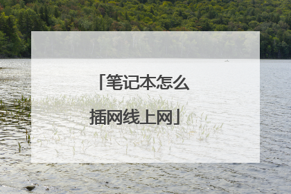 笔记本怎么插网线上网
