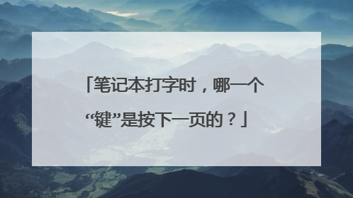 笔记本打字时，哪一个“键”是按下一页的？