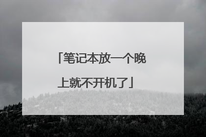 笔记本放一个晚上就不开机了