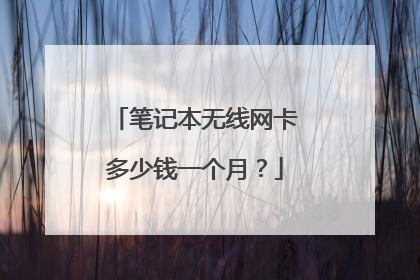 笔记本无线网卡多少钱一个月?