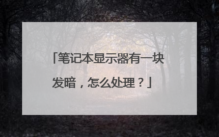 笔记本显示器有一块发暗，怎么处理？