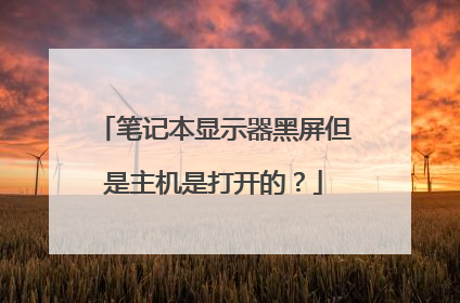 笔记本显示器黑屏但是主机是打开的?
