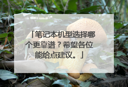 笔记本机型选择哪个更靠谱?希望各位能给点建议。
