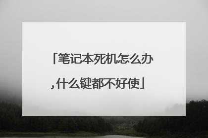 笔记本死机怎么办,什么键都不好使
