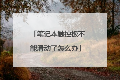 笔记本触控板不能滑动了怎么办
