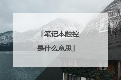 笔记本触控是什么意思