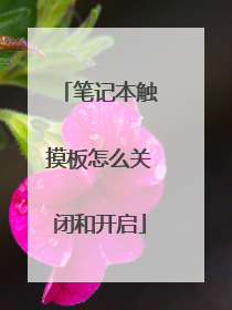 笔记本触摸板怎么关闭和开启