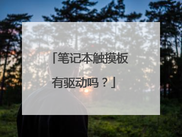 笔记本触摸板有驱动吗?