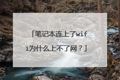 笔记本连上了wifi为什么上不了网？
