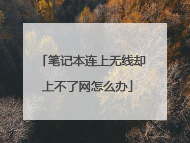 笔记本连上无线却上不了网怎么办