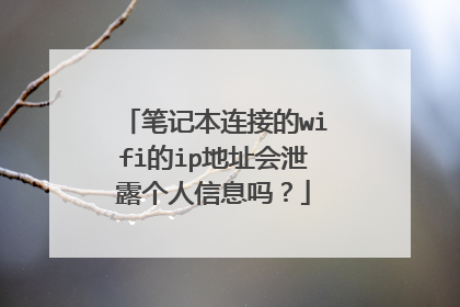 笔记本连接的wifi的ip地址会泄露个人信息吗?
