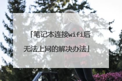 笔记本连接wifi后无法上网的解决办法